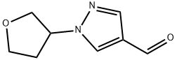 1H-Pyrazole-4-carboxaldehyde, 1-(tetrahydro-3-furanyl)- 结构式