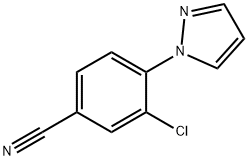 3-氯-4-(1H-吡唑-1-基)苯甲腈 结构式