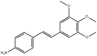 (E)-4-(3,4,5-Trimethoxystyryl)aniline, 134029-73-5, 结构式