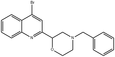 4-苯甲基-2-(4-溴喹啉-2-基)吗啉,1341036-85-8,结构式