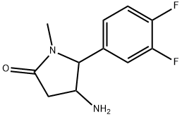 2-Pyrrolidinone, 4-amino-5-(3,4-difluorophenyl)-1-methyl- 结构式
