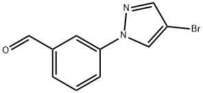 3-(4-溴-1H-吡唑-1-基)苯甲醛, 1341697-43-5, 结构式