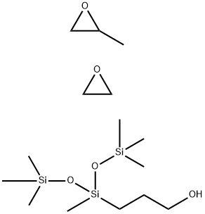 Oxirane, methyl-, polymer with oxirane, mono3-1,3,3,3-tetramethyl-1-(trimethylsilyl)oxydisiloxanylpropyl ether Structure
