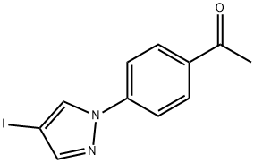 1-(4-(4-碘-1H-吡唑-1-基)苯基)乙烷-1-酮,1341829-72-8,结构式