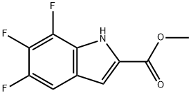 5,6,7-三氟-1H-吲哚-2-羧酸甲酯 结构式