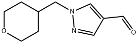 1H-Pyrazole-4-carboxaldehyde, 1-[(tetrahydro-2H-pyran-4-yl)methyl]- Structure