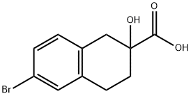 6-bromo-2-hydroxy-1,2,3,4-tetrahydronaphthalene-2-carboxylic acid 结构式