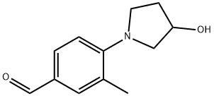 Benzaldehyde, 4-(3-hydroxy-1-pyrrolidinyl)-3-methyl- Struktur