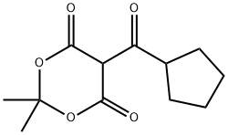 1,3-Dioxane-4,6-dione, 5-(cyclopentylcarbonyl)-2,2-dimethyl- Structure