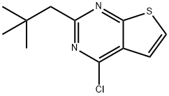 Thieno[2,3-d]pyrimidine, 4-chloro-2-(2,2-dimethylpropyl)- Structure