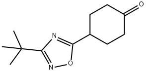 4-(3-tert-butyl-1,2,4-oxadiazol-5-yl)cyclohexan-1-one 化学構造式