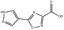 1,2,4-Oxadiazole-3-carboxylic acid, 5-(1H-pyrazol-4-yl)- Structure