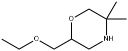 Morpholine, 2-(ethoxymethyl)-5,5-dimethyl- Structure