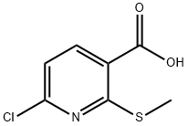 6-chloro-2-(methylsulfanyl)pyridine-3-carboxylic acid Structure