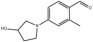 Benzaldehyde, 4-(3-hydroxy-1-pyrrolidinyl)-2-methyl- Struktur