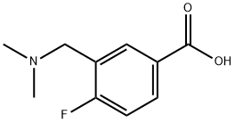 3-[(二甲氨基)甲基]-4-氟苯甲酸 结构式