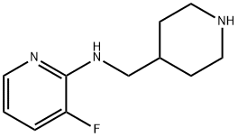 2-Pyridinamine, 3-fluoro-N-(4-piperidinylmethyl)- Structure