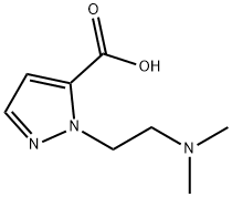 1H-Pyrazole-5-carboxylic acid, 1-[2-(dimethylamino)ethyl]- Struktur