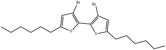 2,2'-Bithiophene, 3,3'-dibromo-5,5'-dihexyl- Struktur