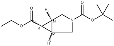 (1R,5S,6r)-3-tert-butyl 6-ethyl 3-azabicyclo[3.1.0]hexane-3,6-dicarboxylate Struktur