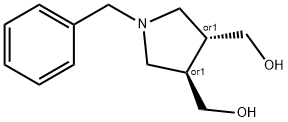 (3S,4S)-1-benzyl-4-(hydroxymethyl)pyrrolidin-3-yl]methanol Struktur