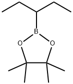 4,4,5,5-四甲基-2-(戊-3-基)-1,3,2-二氧硼杂环戊烷, 1346264-22-9, 结构式