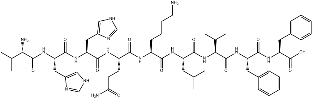 β-Amyloid (12-20), 134649-29-9, 结构式