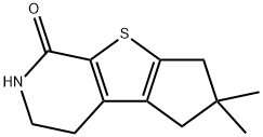 6,6-Dimethyl-2,3,4,5,6,7-hexahydro-1H-cyclopenta[4,5]thieno[2,3-c]pyridin-1-one Struktur