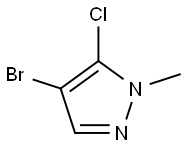 4-bromo-5-chloro-1-methyl-1H-pyrazole 化学構造式