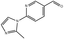 3-Pyridinecarboxaldehyde, 6-(2-methyl-1H-imidazol-1-yl)- Structure