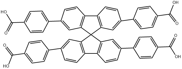 Benzoic acid, 4,4',4'',4'''-(9,9'-spirobi[9H-fluorene]-2,2',7,7'-tetrayl)tetrakis- 结构式