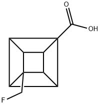 (1S,2R,3R,8S)-4-(Fluoromethyl)cubane-1-carboxylic acid Structure