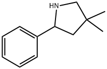 Pyrrolidine, 4,4-dimethyl-2-phenyl- Structure