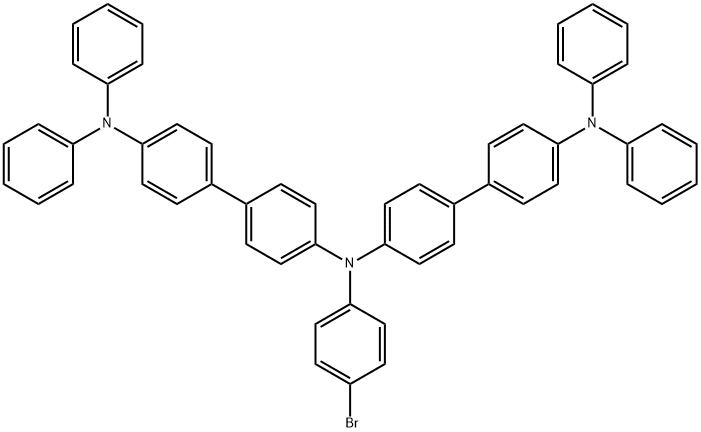 [1,1'-BIPHENYL]-4,4'-DIAMINE, N4-(4-BROMOPHENYL)-N4-[4'-(DIPHENYLAMINO)[1,1'-BIPHENYL]-4-YL]-N4',N4' 结构式