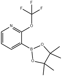 Pyridine, 3-(4,4,5,5-tetramethyl-1,3,2-dioxaborolan-2-yl)-2-(trifluoromethoxy)- 化学構造式