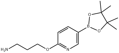 3-{[5-(tetramethyl-1,3,2-dioxaborolan-2-yl)pyridin-2-yl]oxy}propan-1-amine Structure