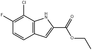 1H-Indole-2-carboxylic acid, 7-chloro-6-fluoro-, ethyl ester Structure