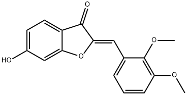 3(2H)-Benzofuranone, 2-[(2,3-dimethoxyphenyl)methylene]-6-hydroxy-, (2Z)- Structure