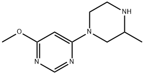 Pyrimidine, 4-methoxy-6-(3-methyl-1-piperazinyl)-,1354087-80-1,结构式