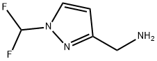 1H-Pyrazole-3-methanamine, 1-(difluoromethyl)- 化学構造式