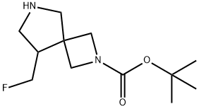 tert-butyl 5-(fluoromethyl)-2,7-diazaspiro[3.4]octane-2-carboxylate Struktur