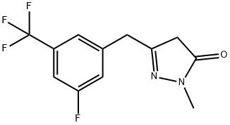 3-(3-氟-5-(三氟甲基)苯甲基)-1-甲基-1H-吡唑-5-醇,1358573-35-9,结构式