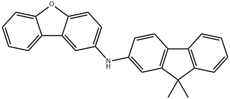 N-(9,9-dimethyl-9H-fluoren-2-yl)dibenzo[b,d]furan-2-amine 化学構造式