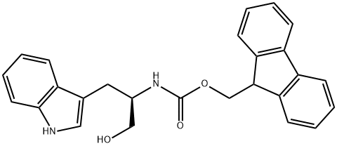 Carbamic acid, N-[(1R)-2-hydroxy-1-(1H-indol-3-ylmethyl)ethyl]-, 9H-fluoren-9-ylmethyl ester Structure