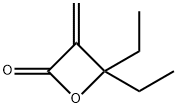 2-Oxetanone, 4,4-diethyl-3-methylene- Struktur