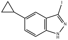 1H-Indazole, 5-cyclopropyl-3-iodo- Struktur