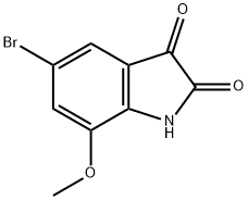 1H-Indole-2,3-dione, 5-bromo-7-methoxy- Struktur