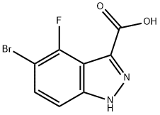 5-bromo-4-fluoro-1H-indazole-3-carboxylic acid Struktur