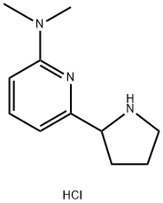 N,N-Dimethyl-6-(pyrrolidin-2-yl)pyridin-2-amine dihydrochloride 化学構造式