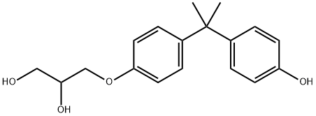 1,2-Propanediol, 3-[4-[1-(4-hydroxyphenyl)-1-methylethyl]phenoxy]- 化学構造式